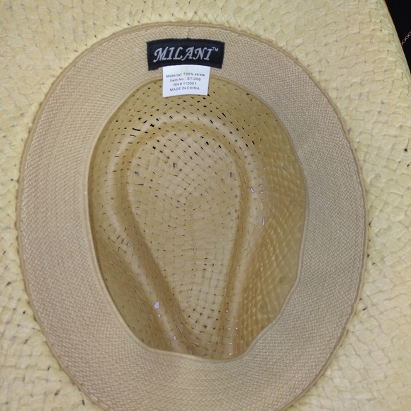 Tan Brown Turquoise Beaded Band Cowgirl Hat w/ Beaded Tassel Necklace Set - Picture 9 of 9